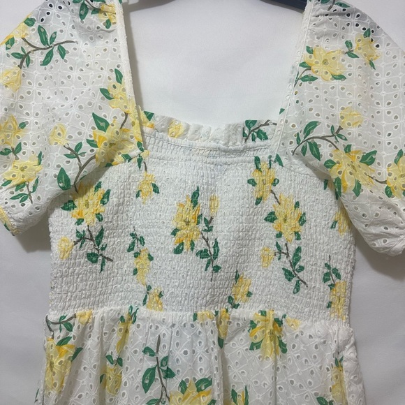 Draper James White and Yellow Floral Mini Dress - Picture 5 of 11